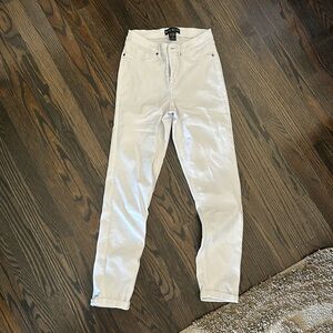 Womens Stretch White Pants Leggings. Jeggings. Small 26”Inseam,  25” Waist.